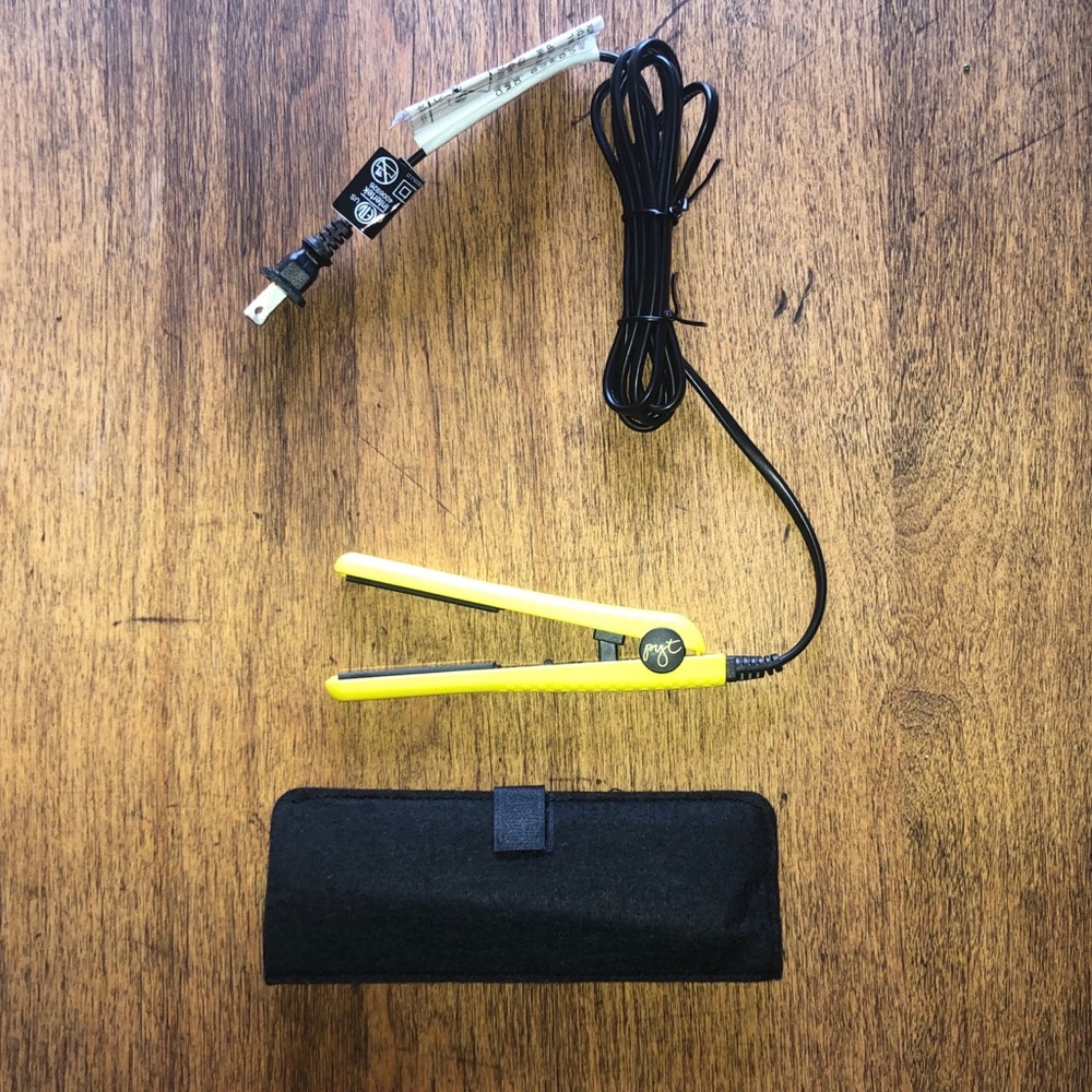 NEW! PYT Yellow Mini Ceramic Hair Straightener